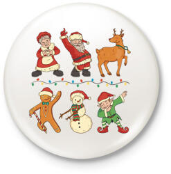 printfashion Karácsonyi csapat - Kitűző, hűtőmágnes - Fehér (16988558)