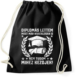 printfashion Diplomás lettem - Sportzsák, Tornazsák - Fekete (17359521)