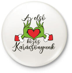 printfashion Az első közös karácsonyunk - Kitűző, hűtőmágnes - Fehér (17148366)