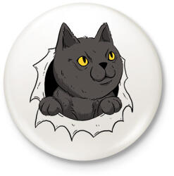 printfashion Cicás póló - Kitűző, hűtőmágnes - Fehér (17067327)