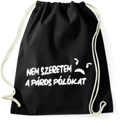 printfashion Nem szeretem a páros pólókat - Páros póló fehér - Sportzsák, Tornazsák - Fekete (17246257)