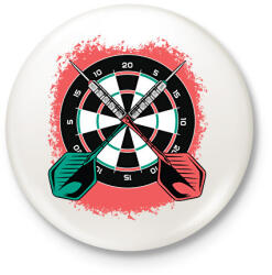 printfashion Darts - Kitűző, hűtőmágnes - Fehér (17171723)