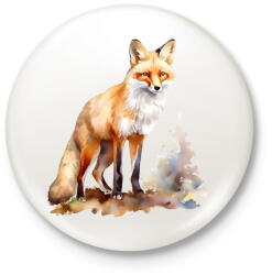 printfashion róka - Kitűző, hűtőmágnes - Fehér (17332388)