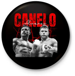 printfashion Canelo Alvarez - Kitűző, hűtőmágnes - Fekete (17443279)