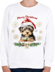 printfashion Kutyus yorki - Gyerek pulóver - Fehér (17150062)