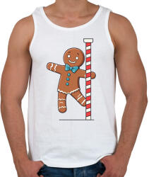 printfashion Vidám mézeskalács - Férfi atléta - Fehér (17007088)