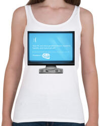 printfashion BLUE SCREEN - Női atléta - Fehér (17254717)