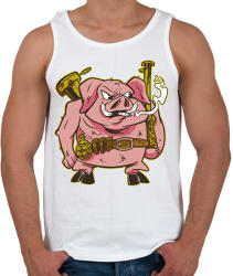 printfashion Katona malac - Férfi atléta - Fehér (17034887)