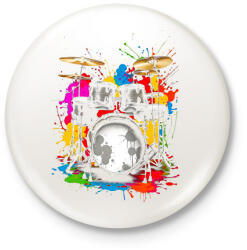 printfashion Színes dob - Kitűző, hűtőmágnes - Fehér (17127196)