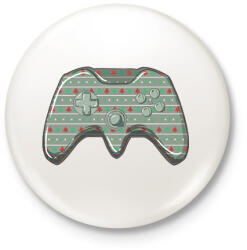 printfashion Karácsonyi kontroller - Kitűző, hűtőmágnes - Fehér (16991768)