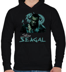 printfashion steven seagal - Férfi kapucnis pulóver - Fekete (16958530)