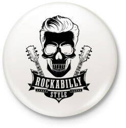 printfashion Rockabilly 2 fekete - Kitűző, hűtőmágnes - Fehér (16929957)