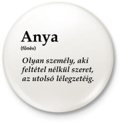printfashion Anya főnév - Kitűző, hűtőmágnes - Fehér (17427282)