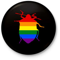 printfashion Pride Poloska - Kitűző, hűtőmágnes - Fekete (17374775)