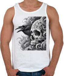 printfashion Koponya - Férfi atléta - Fehér (17200148)