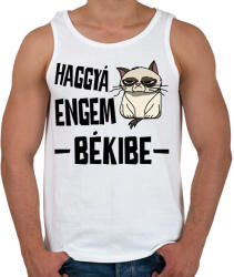 printfashion Haggyá engem békibe - Férfi atléta - Fehér (17302810)