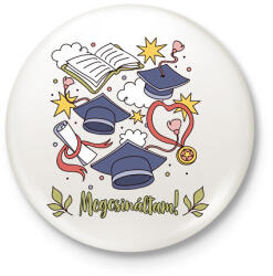 printfashion Megcsináltam - Kitűző, hűtőmágnes - Fehér (17328338)