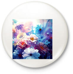 printfashion virágok 1 - Kitűző, hűtőmágnes - Fehér (17327868)