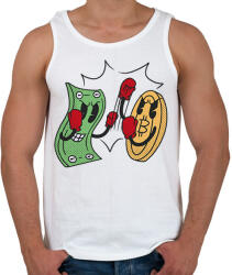 printfashion Kripto vs pénz - Férfi atléta - Fehér (17060637)