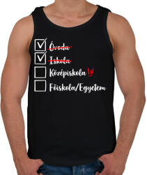 printfashion Ballagás Iskola fehér - Férfi atléta - Fekete (17365698)