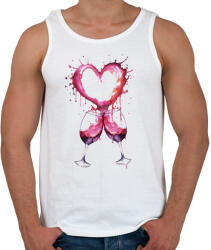 printfashion Bor szerelem - Férfi atléta - Fehér (17136238)