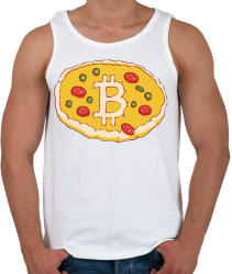 printfashion Bitcoin pizza - Férfi atléta - Fehér (17105636)