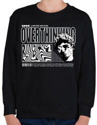 printfashion overthinking - Gyerek pulóver - Fekete (17244441)