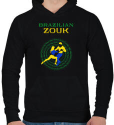 printfashion Brazilian Zouk táncos S0201-forBlack - Férfi kapucnis pulóver - Fekete (16925635)