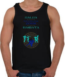 printfashion Salsa Zouk Bachata dancer S0213 gold-blue-green - Férfi atléta - Fekete (16948589)