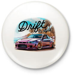 printfashion Driftelés - Kitűző, hűtőmágnes - Fehér (17128527)