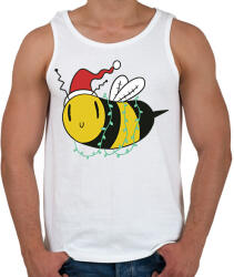 printfashion Karácsonyi méhecske - Férfi atléta - Fehér (16980988)