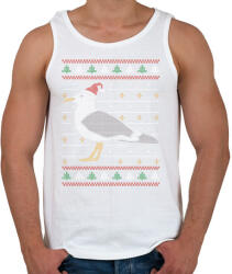 printfashion Karácsonyi sirályos csúnya pulcsi - Férfi atléta - Fehér (16999438)