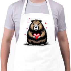 printfashion Capybara valentin - Kötény - Fehér (17229358)