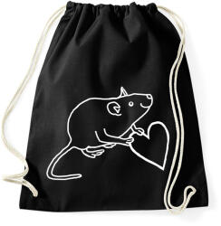 printfashion Patkány szerelem - Sportzsák, Tornazsák - Fekete (17228609)