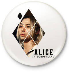 printfashion Alice in borderland shuntaro fekete - Kitűző, hűtőmágnes - Fehér (17241592)