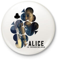 printfashion Alice in borderland KUINA fekete - Kitűző, hűtőmágnes - Fehér (17243862)