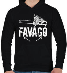 printfashion favágó - Férfi kapucnis pulóver - Fekete (17465134)