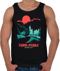 printfashion twin peaks - Férfi atléta - Fekete (17242535)