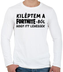 printfashion Fortnite - Férfi hosszú ujjú póló - Fehér (17023662)