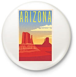 printfashion Arizona Vintage - Kitűző, hűtőmágnes - Fehér (17353526)