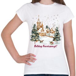 printfashion Boldog Karácsonyt! - Női póló - Fehér (16920876)