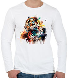 printfashion Jaguár - Férfi hosszú ujjú póló - Fehér (16917622)