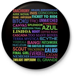 printfashion Társasjátékok - Kitűző, hűtőmágnes - Fekete (16888279)