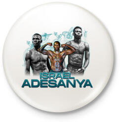 printfashion Israel Adesanya - Kitűző, hűtőmágnes - Fehér (17342276)