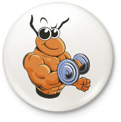 printfashion Kigyúrt hangya - Kitűző, hűtőmágnes - Fehér (17092507)