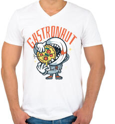 printfashion Gasztronauta - Férfi V-nyakú póló - Fehér (17235349)