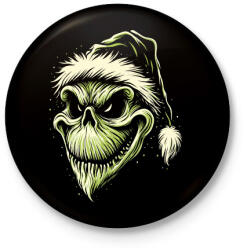 printfashion Grincs koponya - Kitűző, hűtőmágnes - Fekete (16878015)