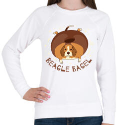 printfashion Bagel beagle - Női pulóver - Fehér (17053234)
