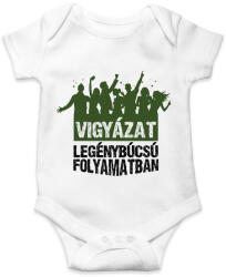 printfashion Vigyázat legénybúcsú folyamatban - Baba Body - Fehér (17467440)