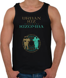 printfashion UrbanKiz Kizomba táncos S0206 gold-green - Férfi atléta - Fekete (16970639)
